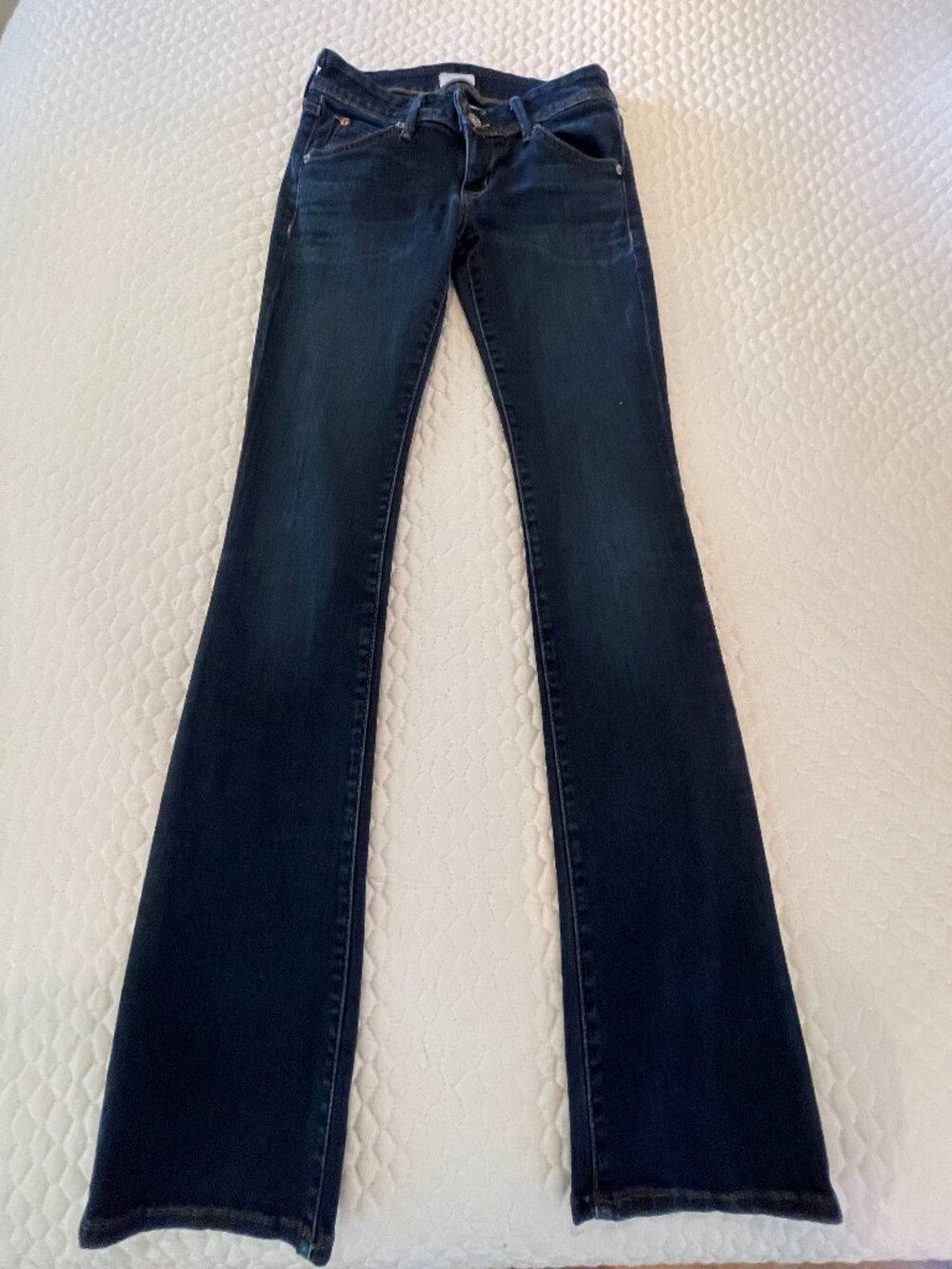 Hudson Beth Baby Mid Rise Boot Cut Jeans — Circa 2010s Dark Wash Denim Size 25